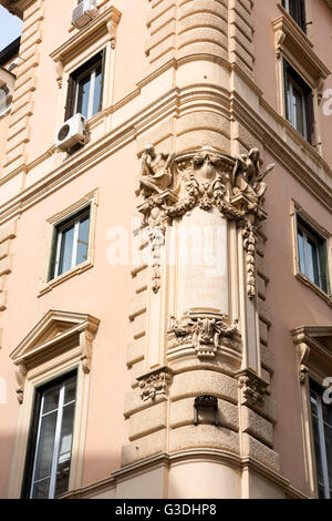 Italien, Rom, Hausfassade Stock Photo