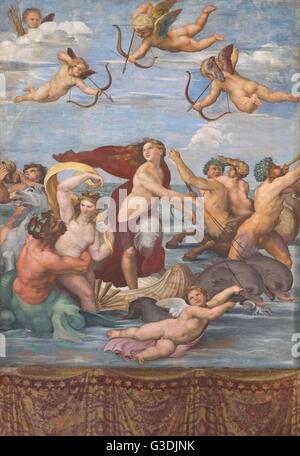 Triumph of Galatea, Raphael,1512, Villa Farnesina, Rome, Italy, Europe Stock Photo