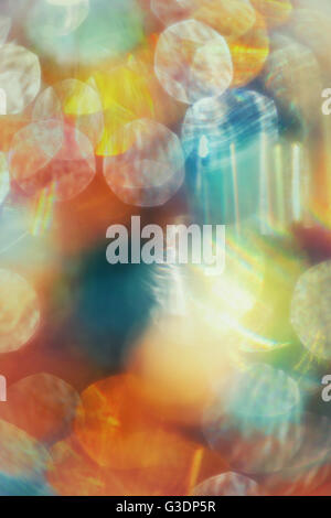 Bright abstract background with blurred multicolored flares Stock Photo