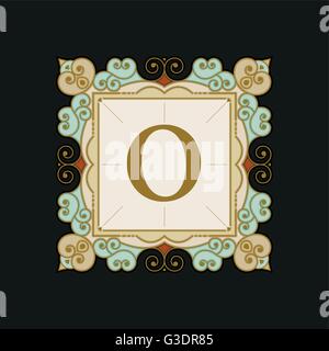 Vector luxury elegant vector frame and emblem template. Stock Vector