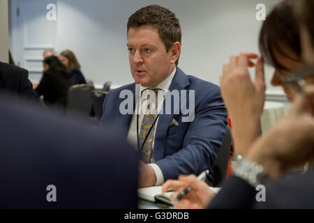 Businessman in an office business meeting - USA Stock Photo