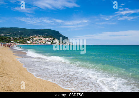 The beach of Numana, Marche region - Italy. Stock Photo