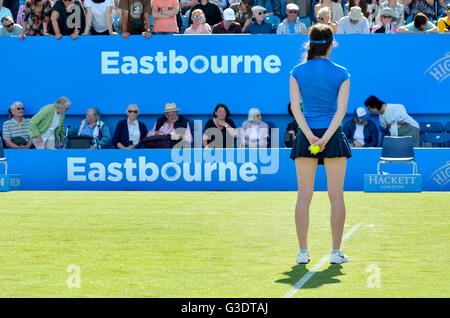 Ballgirl at the Aegon International tournament at Eastbourne, 2015. (Accredited photographer) Stock Photo