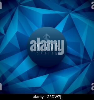 Vector polygon based design template. Elements are layered separately in vector file. Stock Vector