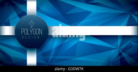 Vector polygon based design template. Elements are layered separately in vector file. Stock Vector