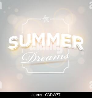 Vector summer design template. Elements are layered separately in vector file. Stock Vector