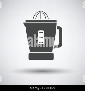 Citrus juicer machine icon on gray background with round shadow. Vector illustration. Stock Vector