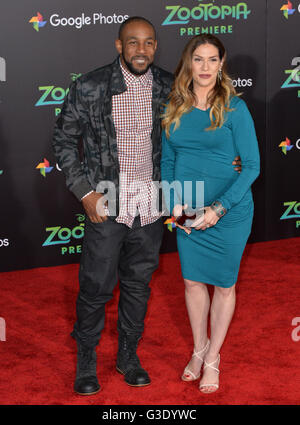 LOS ANGELES, CA - FEBRUARY 17, 2016: Actress Allison Holker & husband actor Stephen Boss at the premiere of Disney's 'Zootopia' at the El Capitan Theatre, Hollywood. Stock Photo