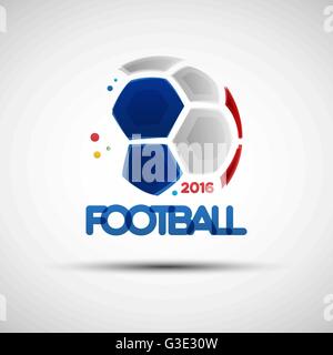 Football championship banner. Vector illustration of abstract soccer ball for your design Stock Vector