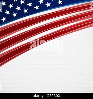 Vector illustration of abstract american flag background for your design Stock Vector