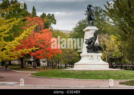 Rochambeau Statue  Lafayette Park ,Washington DC Stock Photo