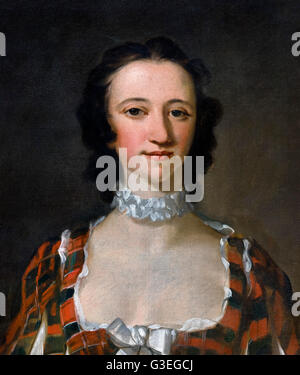 Flora Macdonald (1722-1790), the Jacobite heroine famed for helping in the escape of Bonnie Prince Charlie on the Isle of Skye in 1746 . Portrait by Richard Wilson, 1747. Stock Photo