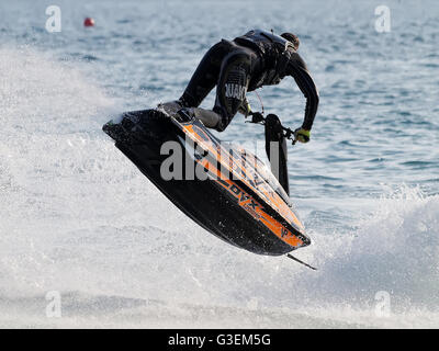 Competition Jetski Freestyle, Alpe Adria Jet Ski Tour - First race of Croatian aquabike championship. Stock Photo