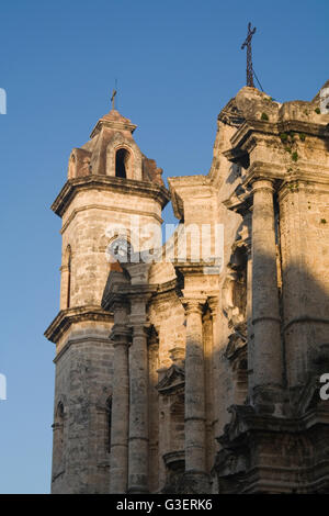 Cuba Havana Architecture and Monuments Vieja Havana Cathedral de la Habana Stock Photo