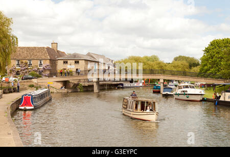 Boats on the Great Ouse river at Ely, Cambridgeshire East Anglia, England UK Stock Photo