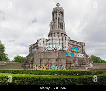 great Otto von Bismarck monument in st pauli, Hamburg Stock Photo