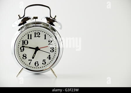 Alarm Clock on white background Stock Photo
