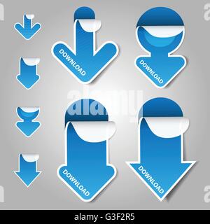 3D Arrows Set Stock Vector