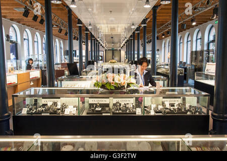 factory of diamonds Gassan slide moon, shop, Amsterdam, Holland, Netherlands Stock Photo