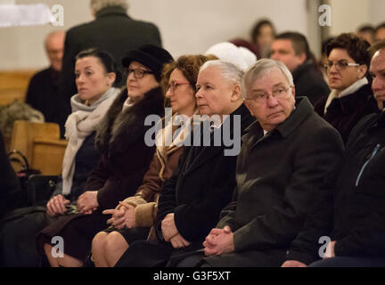 The Leader of Polish ruling party, Law and Justice (PIS), Jaroslaw Kaczynski in a church, Poland. Stock Photo