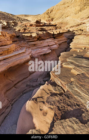 Red canyon in mountains of Eilat Israel Stock Photo