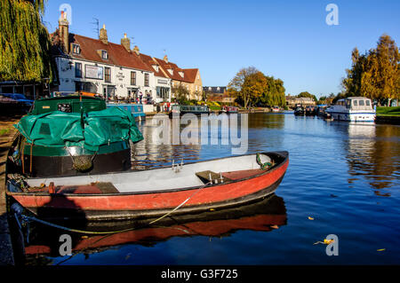 Cutter Inn next to River Ouse, Ely, Cambridgeshire , England United Kingdom Europe Stock Photo