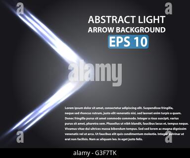 Abstract background with light arrow Stock Vector