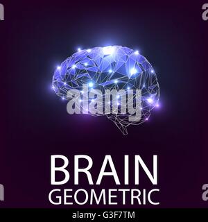 Brain geometric shapes Stock Vector