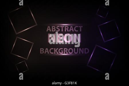 Vector neon squares design Stock Vector
