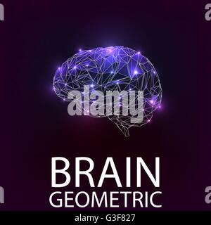 Brain geometric shapes. Vector Stock Vector
