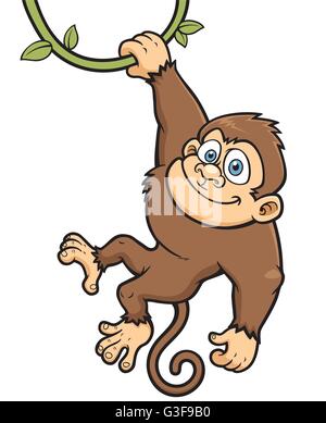 Vector illustration of Cartoon Monkey Stock Vector Image & Art - Alamy