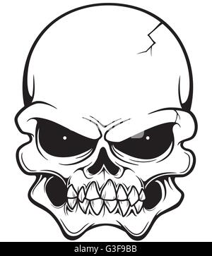 Vector illustration of Skull Stock Vector