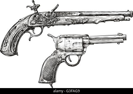 Handgun Drawing 9mm Pistol  Desenho Da Arma Glock Transparent PNG   960x623  Free Download on NicePNG