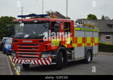 Scottish Fire And Rescue Service Scania Rescue Pump Stock Photo