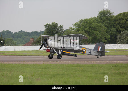 Biggin Hill, UK. 11th June 2016. Royal Navy Historic Flight Swordfish arrives at the Biggin Hill Festival of Fligh Credit: Keith Larby/Alamy Live News Stock Photo