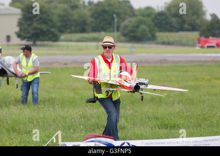 Biggin Hill, UK. 11th June 2016. Model aircraft at the Biggin Hill Festival of Fligh Credit: Keith Larby/Alamy Live News Stock Photo