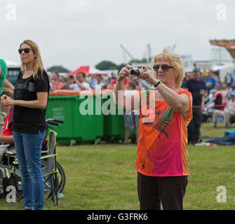 Biggin Hill, UK. 11th June 2016. Crowds at the Biggin Hill Festival of Fligh Credit: Keith Larby/Alamy Live News Stock Photo