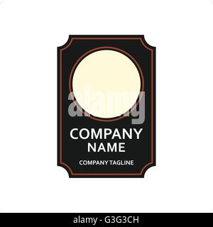 Bottle label vector illustration isolated on white backgorund. Stock Vector