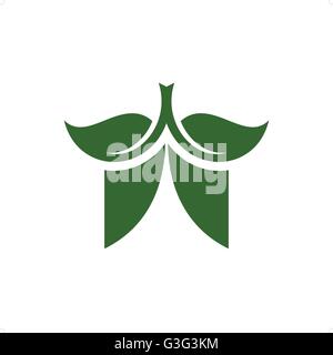 Stylized green theatre vector illustration isolated on white background. Stock Vector
