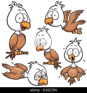 Vector illustration of Cartoon Eagle Stock Vector