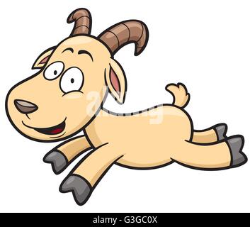 Vector illustration of Goat Cartoon Stock Vector