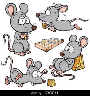 Illustration Cartoon Rat Coloring Book For Kids Stock Vector Image ...