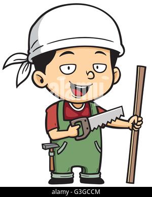 Vector illustration of Carpenter Stock Vector