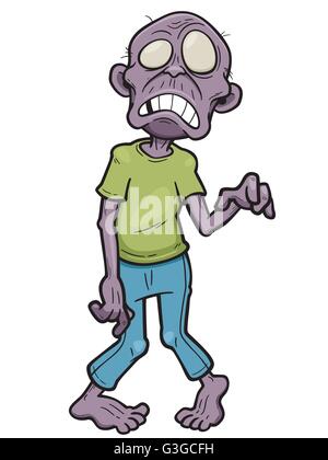 Vector illustration of Cartoon zombie Stock Vector