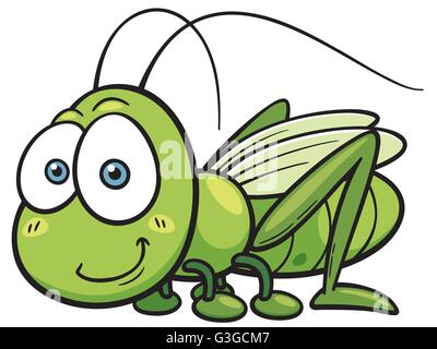 Vector illustration of Cartoon Grasshopper Stock Vector