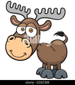 Vector illustration of Deer cartoon Stock Vector