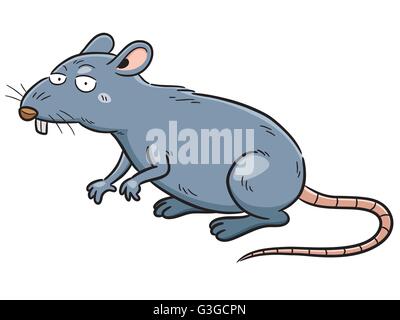 Vector illustration of cartoon Rat Stock Vector