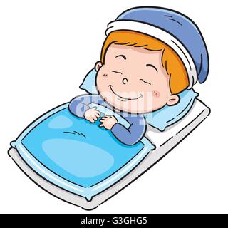 Boy sleeping at night illustration Stock Vector Image & Art - Alamy