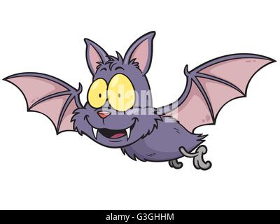 Vector illustration of Cartoon bat Stock Vector