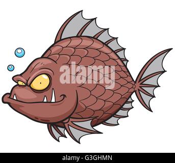 Vector illustration of Angry Fish Cartoon Stock Vector Image & Art - Alamy